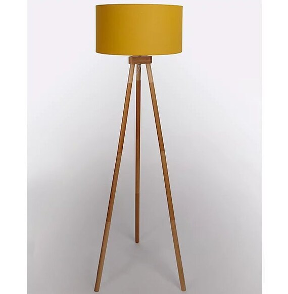 Yellow tripod floor lamp deals