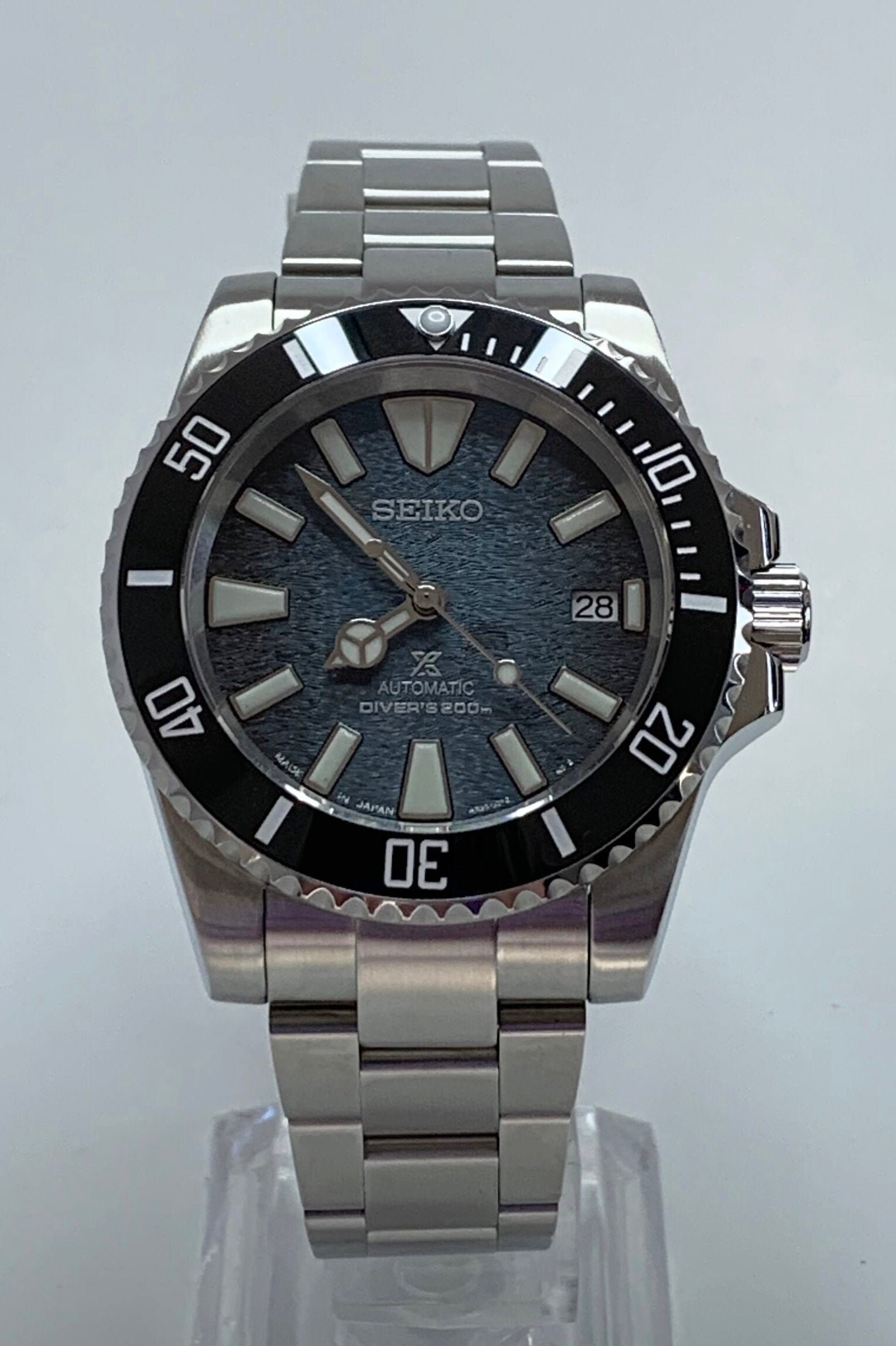 Seiko Dark Manta Ray Sub Mod - Etsy Hong Kong