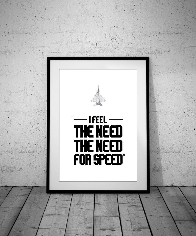 Top Gun Maverick Best Quotes I Feel The Need For Speed A4 Etsy Uk