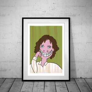 Bottom Rik Mayall Ritchie Self Portrait A4 Print - Rik and Ade Funny Print, Kitchen Wall Art, Home Decor, Home Prints, Bedroom Print