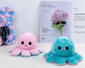 U.K High Quality REVERSIBLE OCTOPUS Plush. Double Sided Squid Gift For Birthdays, Next Day Delivery.