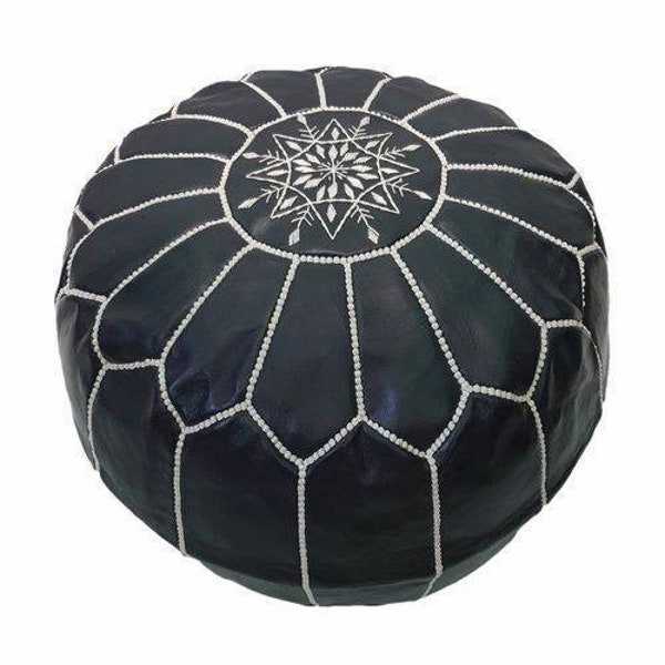 Moroccan Leather Pouf, Moroccan pouf, Berber pouf, ottoman pouf, Moroccan ottoman leather pouf