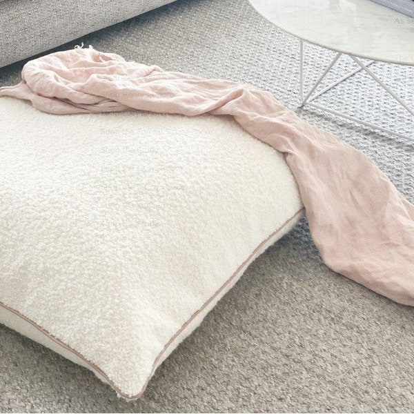 Handcrafted Comfort: Unveiling Our Luxurious Bouclé Floor Cushion Collection – Elevate Your Space with Moroccan Finest