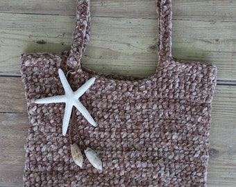 Sandy Beach Crochet Tote Bag