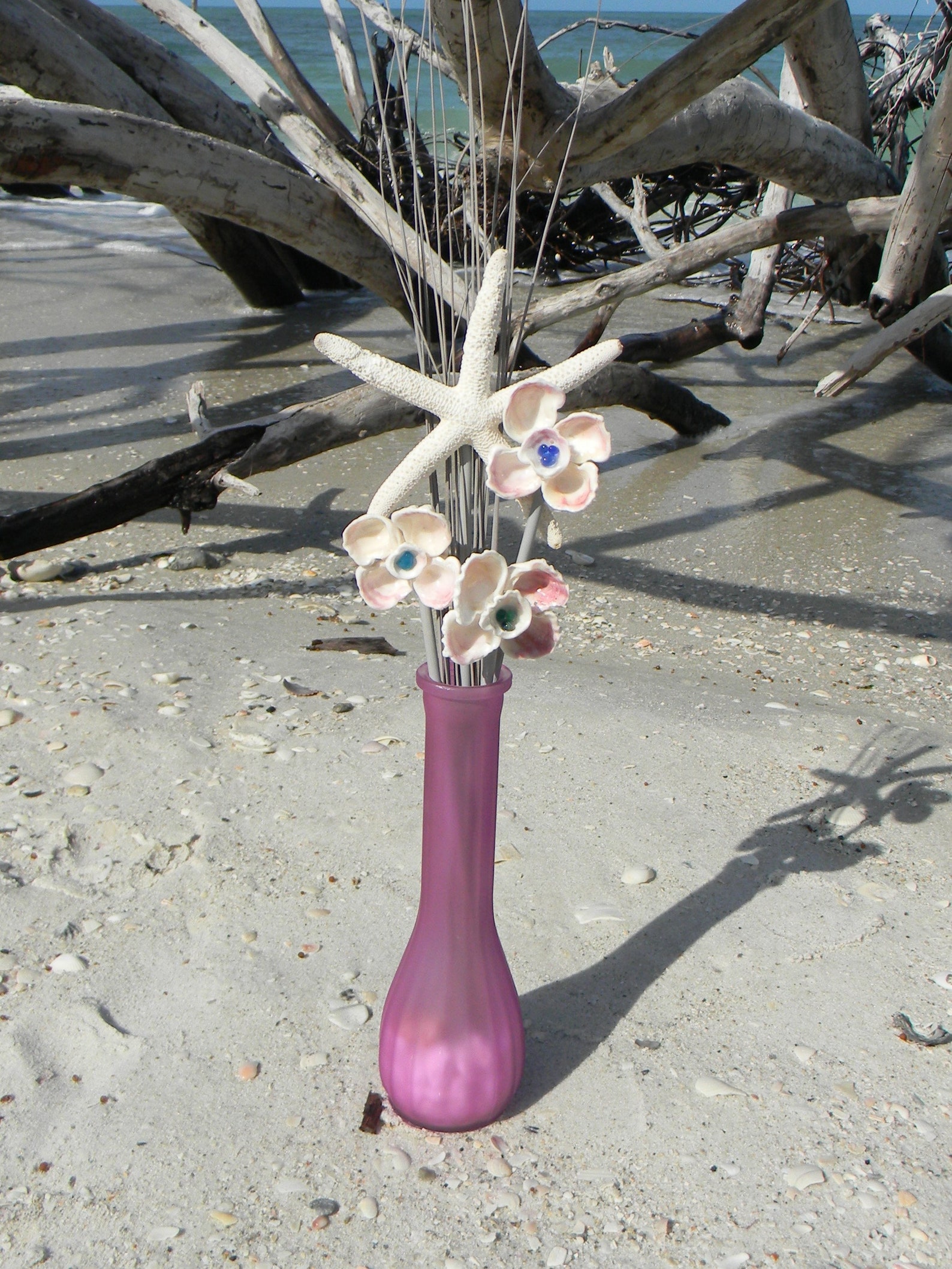 Seashell Beach Flower Arrangements Etsy