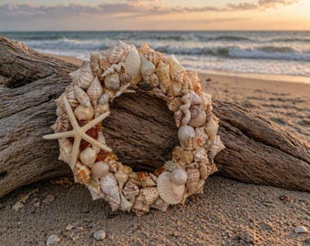 Sea Shell Large Medium Wreath, Indoor or Outdoor
