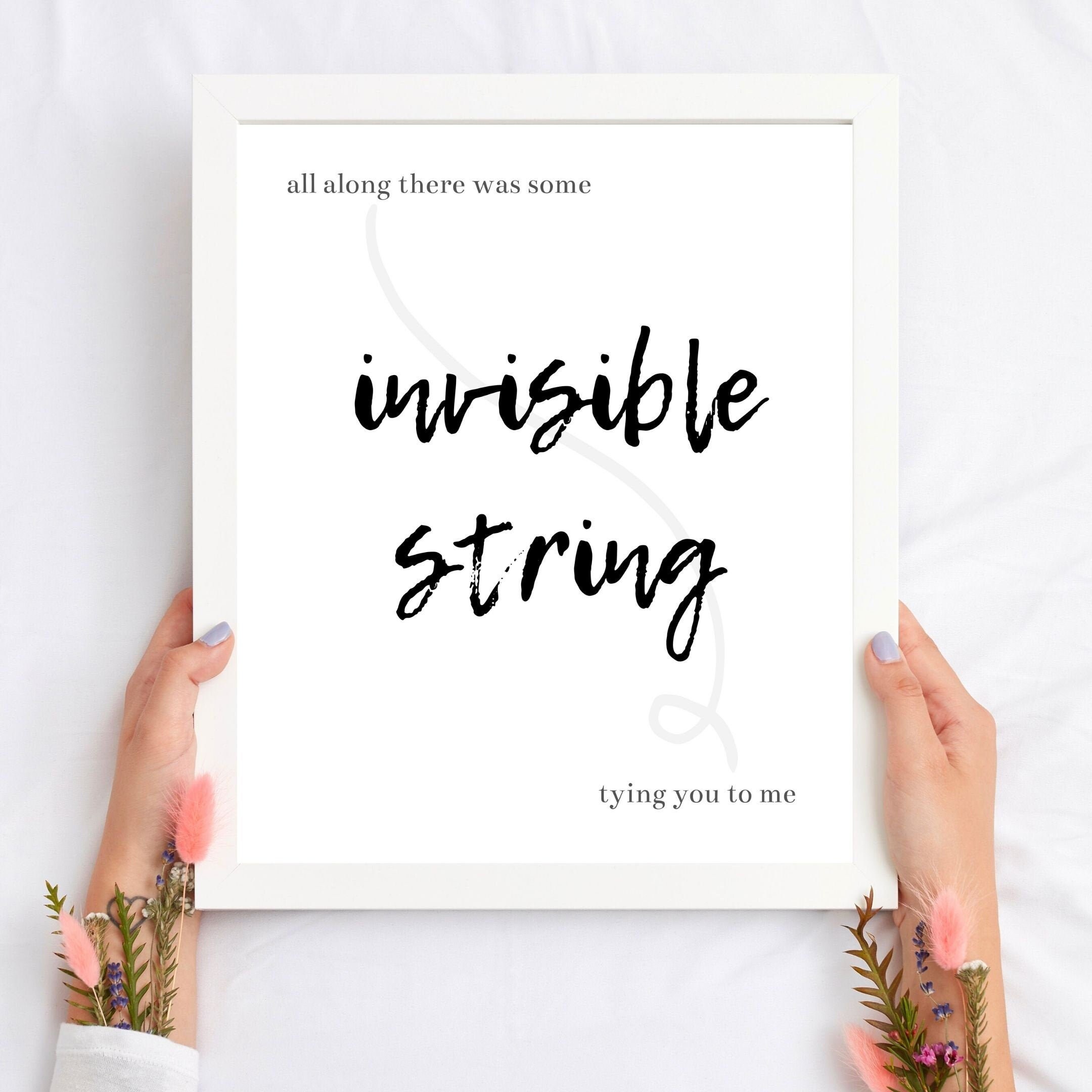 Taylor Swift Folklore Invisible String Lyric Art Print DIGITAL DOWNLOAD ...