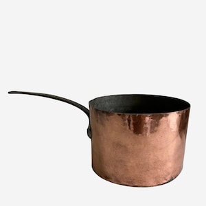 Circa 1880, Antique Duparquet, Huot & Moneuse, Co. Copper Hotel Sauce Pan, United States Hotel, Saratoga Springs, NY, Hotel Copper Cookware
