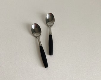 Dansk Kongo Teaspoon – Germany – Black Nylon Plastic Handle – Price Per Spoon – 1950s – 1960s - Mid Century – Danish Modern Jens Quistgaard