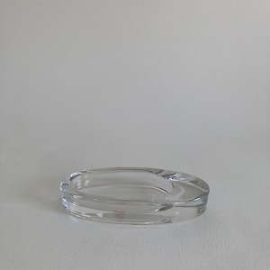 1970s Dansk International Designs LTD. Oval Full Lead Crystal Glass Ashtray - Made in Japan - Oval Trinket Dish – Modern Style Glass Ashtray