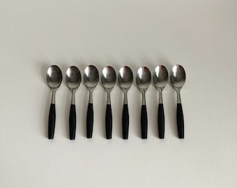 Dansk Kongo Teaspoon – Germany – Black Nylon Plastic Handle – Price Per Spoon – 1950s – 1960s - Mid Century – Danish Modern Jens Quistgaard