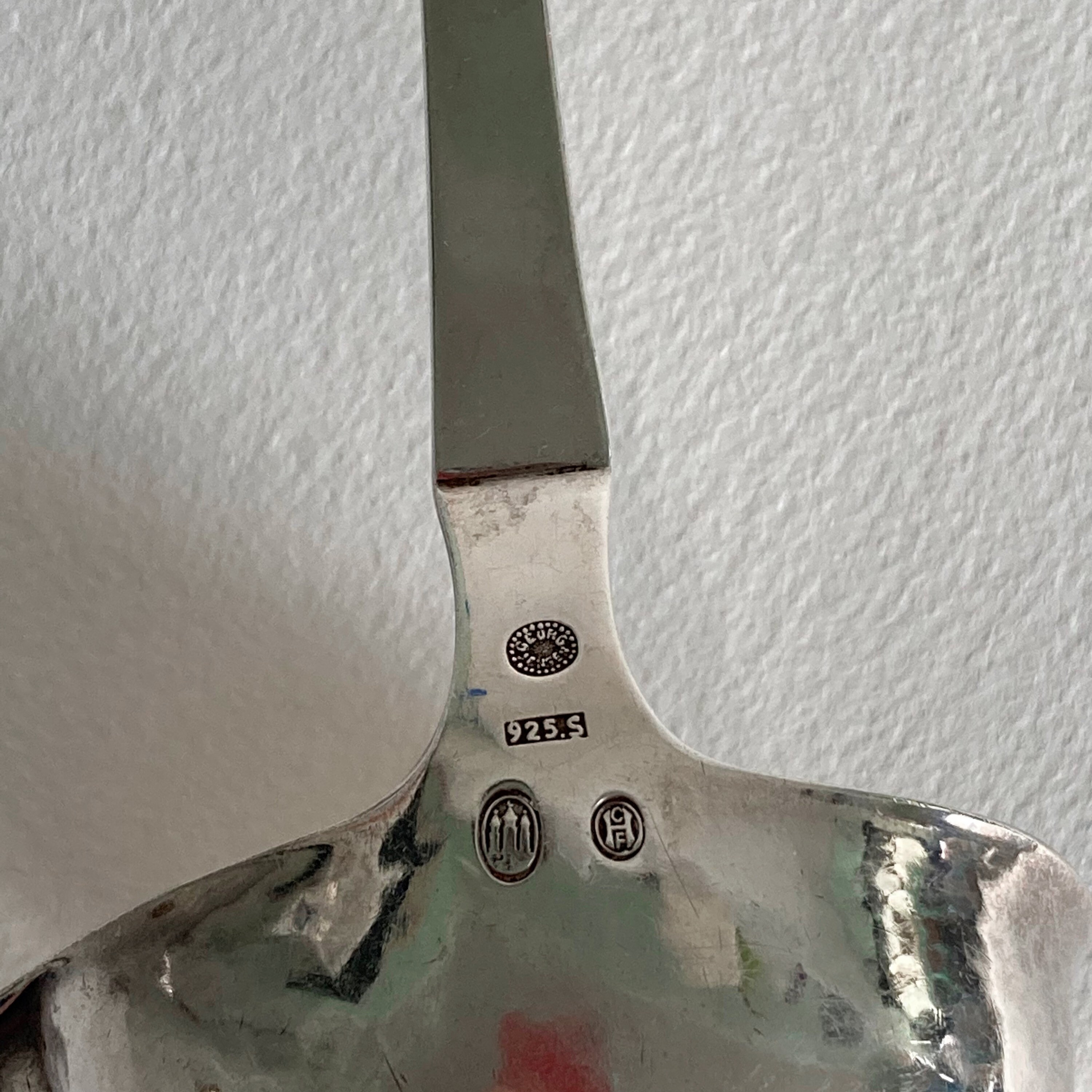 Jensen Silver Beaded Pattern Gravy Ladle Sterling Silver Engraved