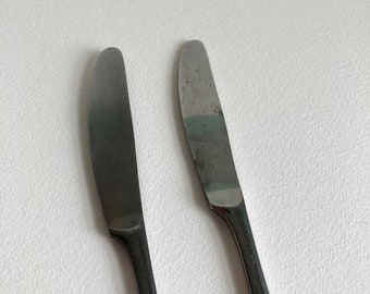 Dansk Variation V New French Solid Knife – Germany – 2 Count – Jens Quistgaard – 1960s – Vintage Flatware – Danish Modern Flatware
