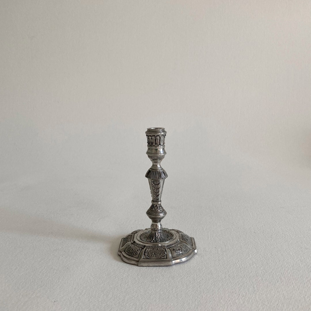 Royal Selangor Pewter Candlestick 20th Century Oriental Asian Motif