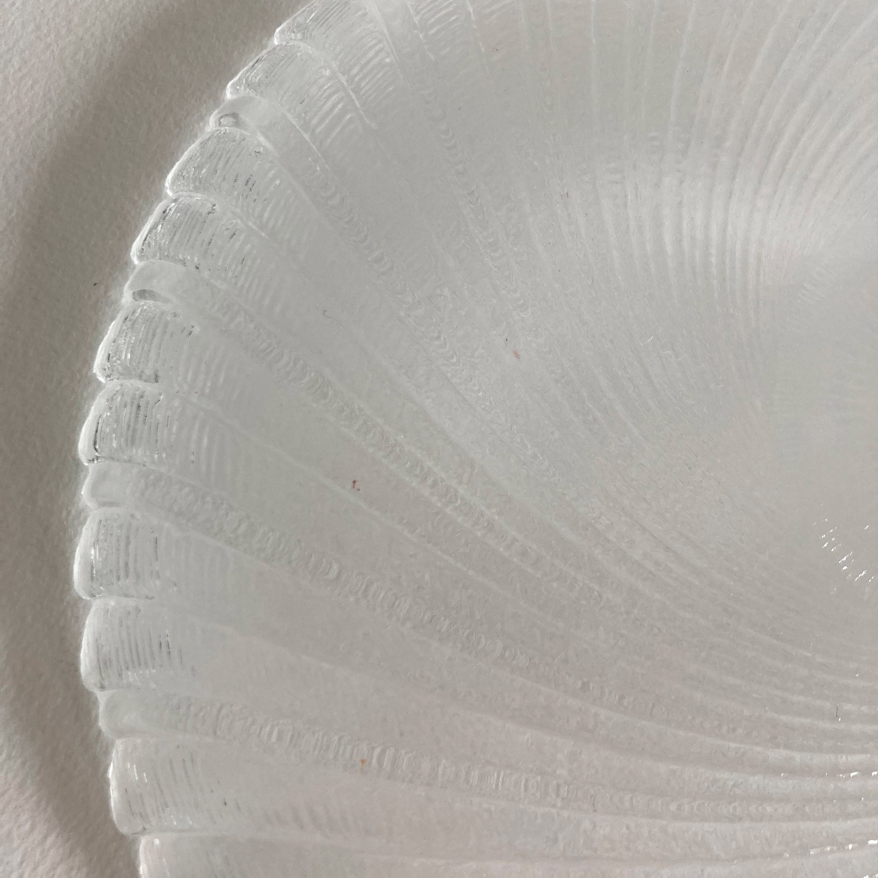 Arcoroc Textured Glass Dinner Plates Seabreeze Pattern Set of 4 Made in