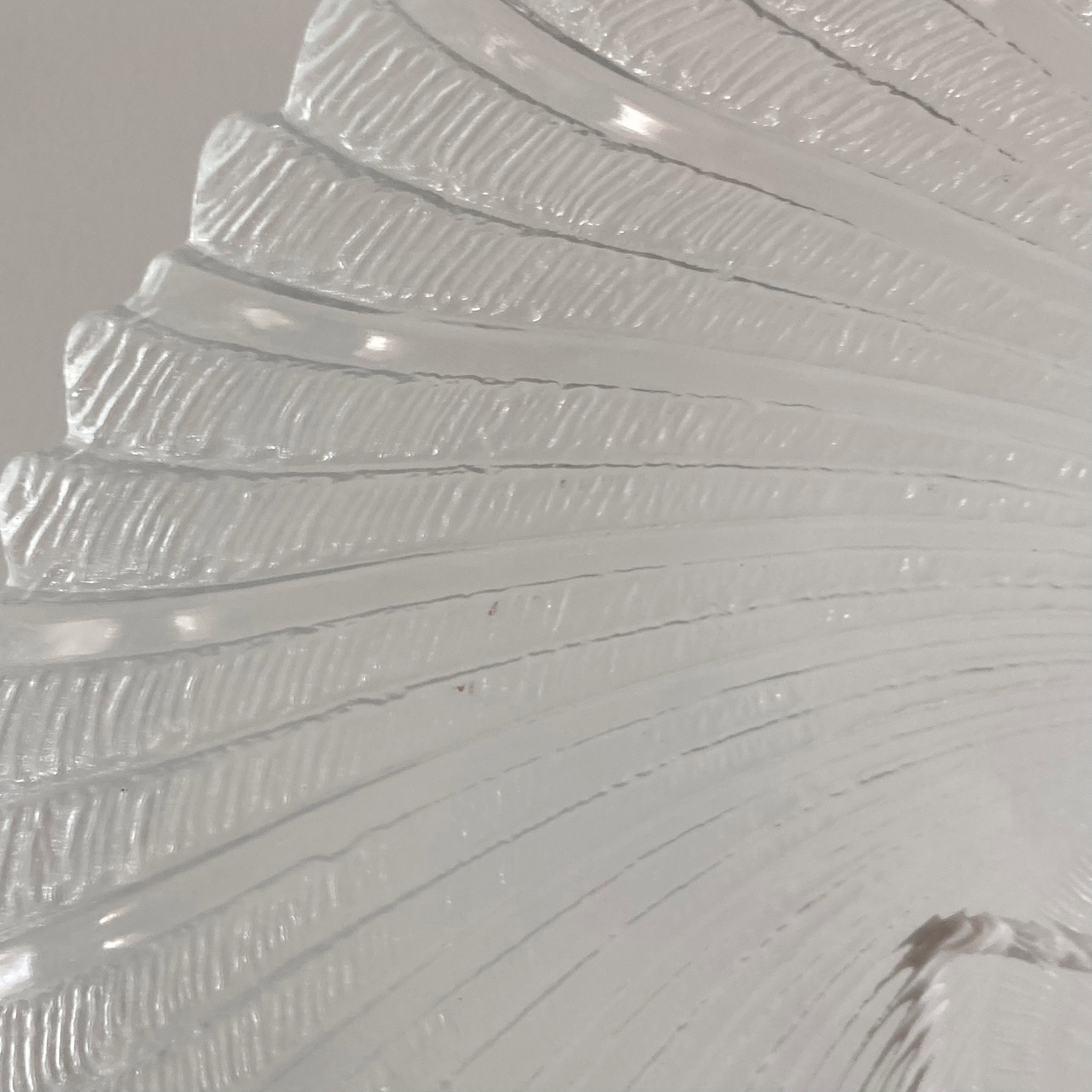 Arcoroc Textured Glass Dinner Plates Seabreeze Pattern Set of 4 Made in