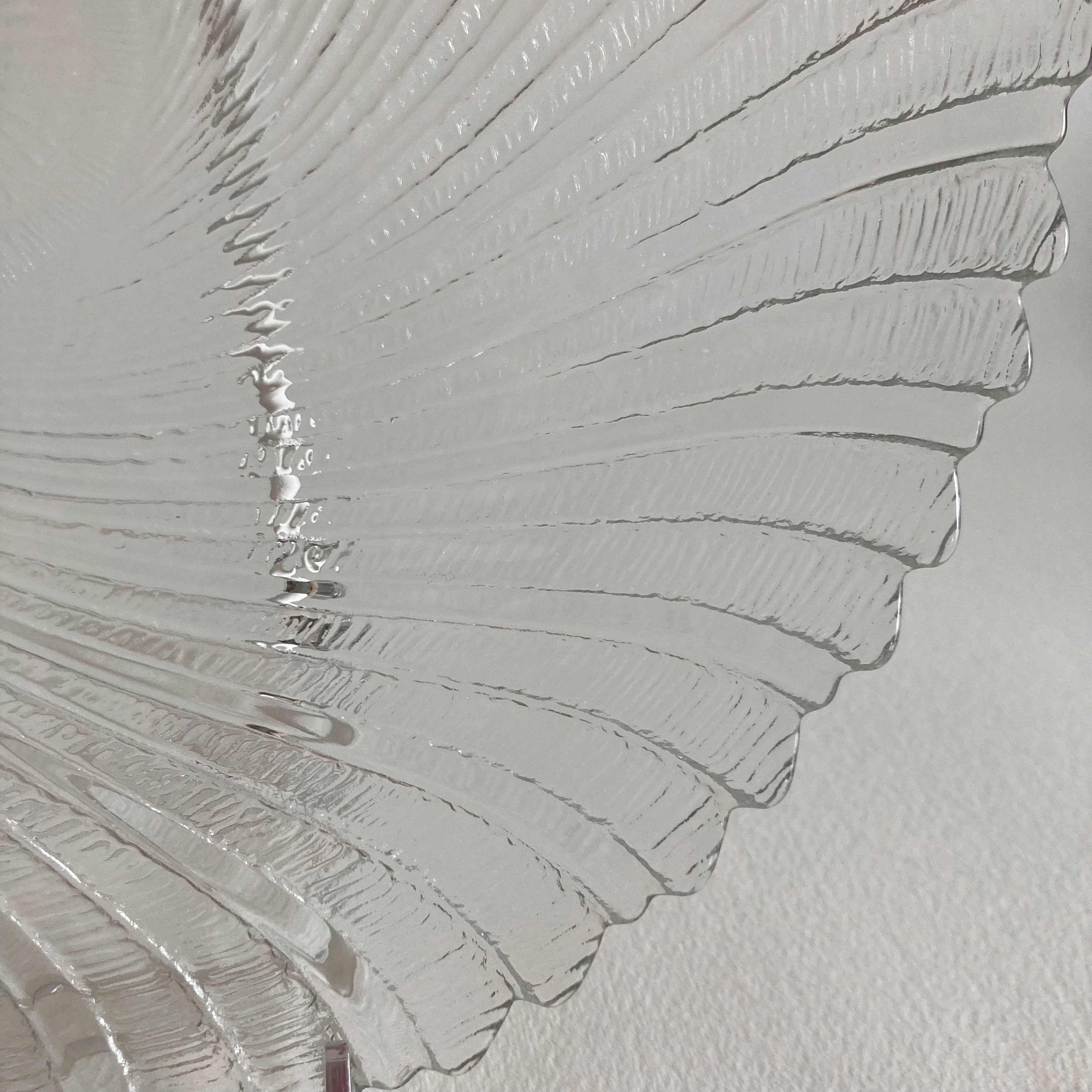 Arcoroc Textured Glass Dinner Plates Seabreeze Pattern Set of 4 Made in