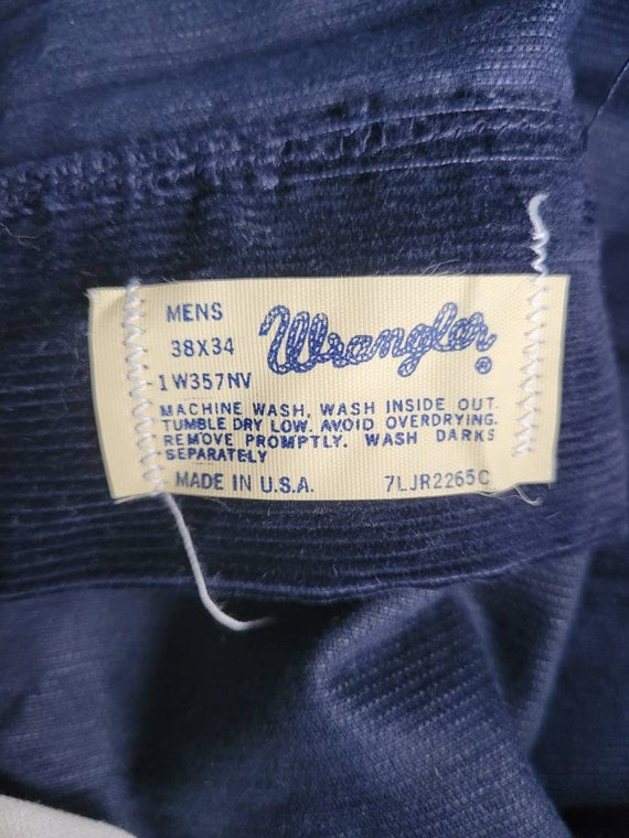 Vintage Navy Blue Corduroy Wrangler's - image 5