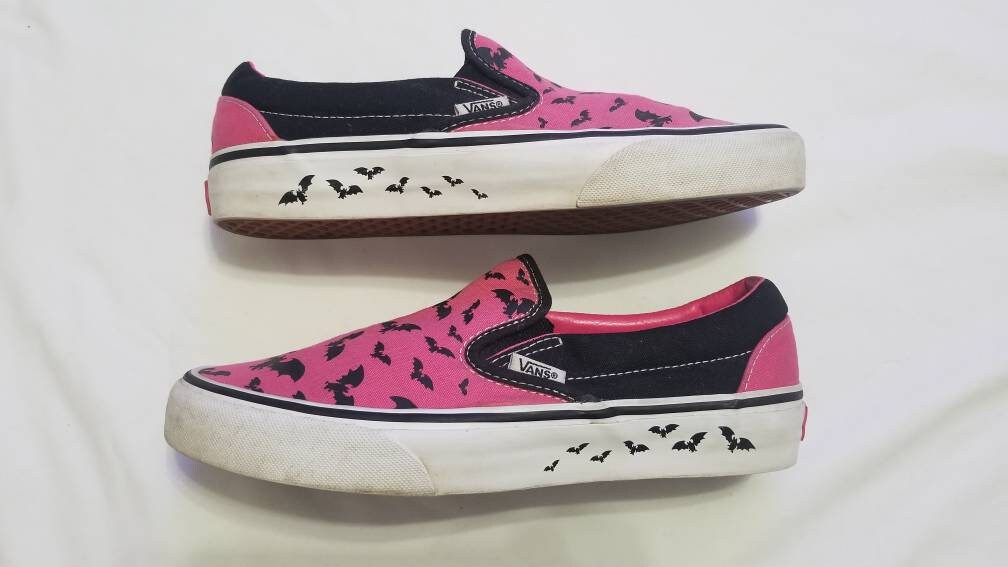 2006 Van s Pink Warped Tour Bat Trail Zapatos Slip on Etsy Mexico