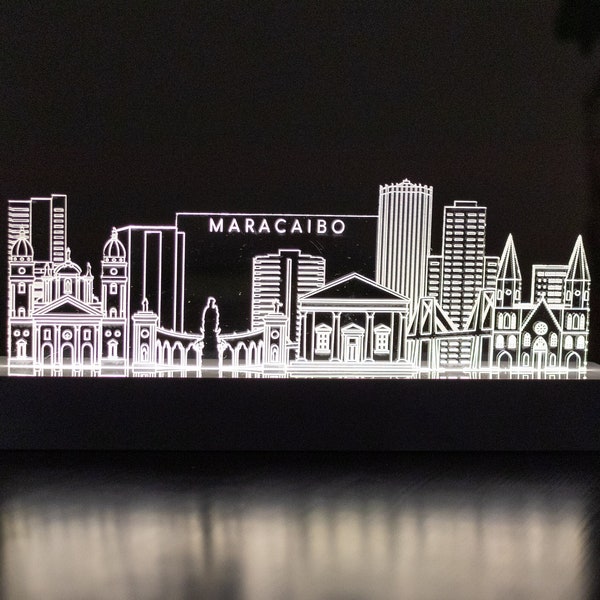 Skyline Maracaibo city Venezuela LED LAMP Rectangular