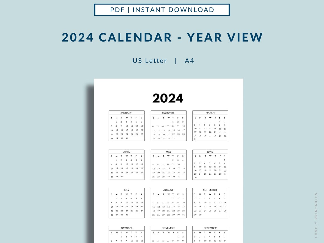 2025 Full Year Wall Calendar Printable Calendar Minimalist Portrait