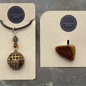 Handmade Rejection Trinity Necklace with Tigers Eye Clip