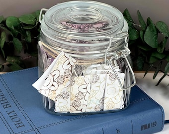 Encouragement & Daily Inspiration Bible Verse Jar – 100 Uplifting NIV Scriptures | Christian Gift for Positivity