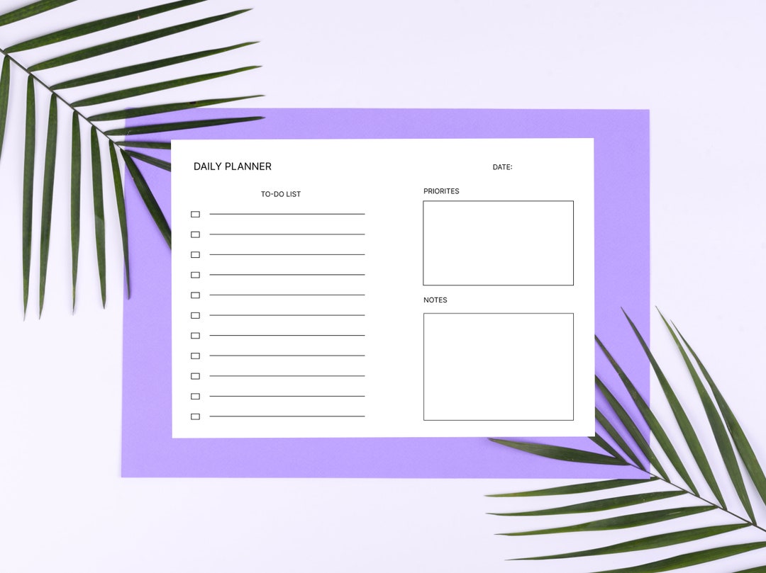 A4 Daily PLANNER, Printable Daily Planner - Etsy