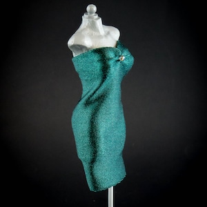 Vestido de tubo Ingrid Modelo - Verde (Ajuste a la muñeca Phicen en escala 1:12)