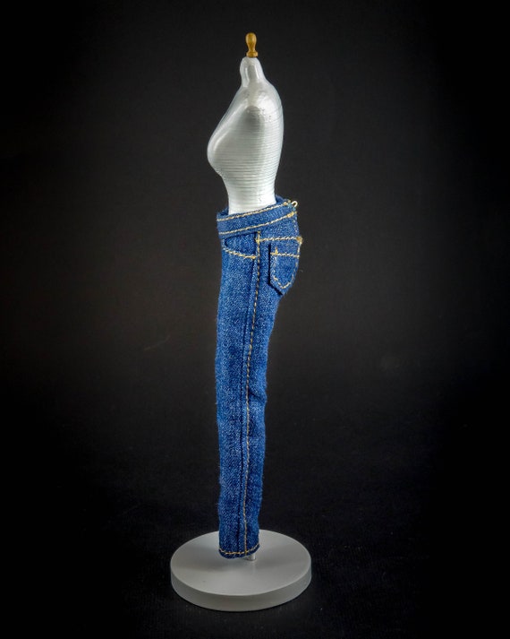 Denim Jeans California Model fitting to the Phicen Doll in 1:12