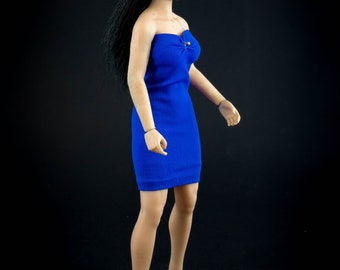 Schlauchkleid Ingrid Model - Bluette (Passend zur Phicen Puppe im Maßstab 1:12)