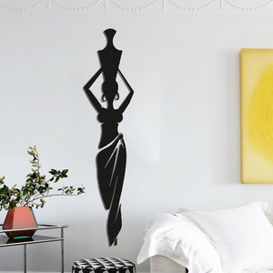 African Woman Wall Art, Wooden Wall Art, African Tribal Woman Silhouette, African Wall Decor, Wall Art, Unique African Wall Art