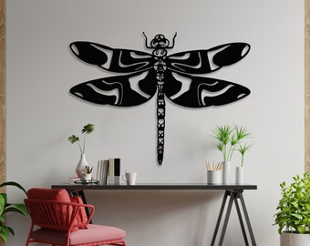 Psychedelic Modern Dragonfly Wall Art, Psychedelic Art, Abstract Insect Decor, Aesthetic Wall Art, Nature Inspired Home Decoration