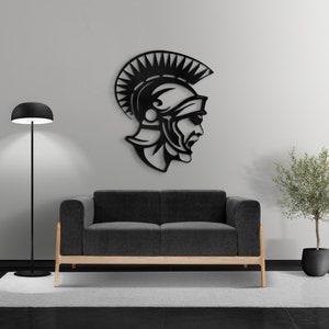 Spartan Wall Art, Wooden Gladiator Wall Art, Spartan Warrior Helmet Decor,Gladiator Wall Art, Roman Wall Decor, Ancient Warrior Wall Art