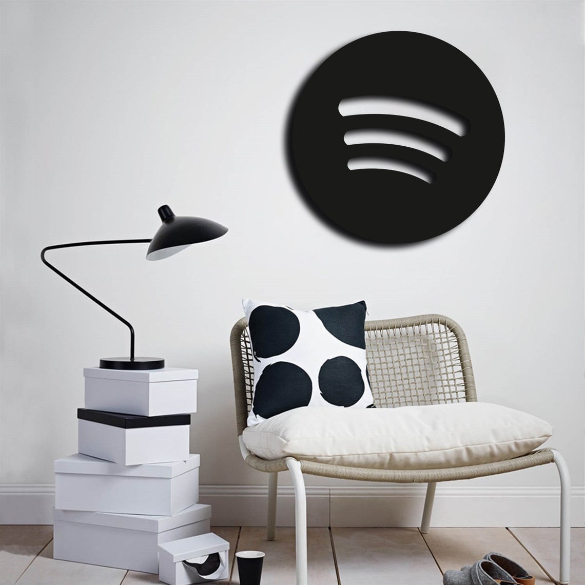 Spotify Logo Wall Art Wooden Wall Decor Spotify Decor Etsy