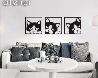 Cat Wooden Wall Decor / Animal Wall Decor / Pet Wall Decor / Wooden Wall's Decor, Gift ideas, Pet Shop Gift ideas,