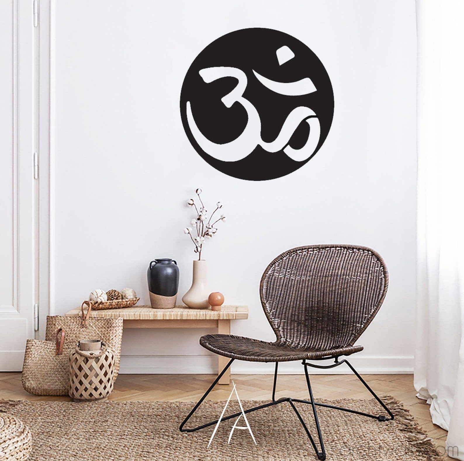 Om Symbol Wall Decor Sufi Wall Decor Wall Art Spiritüel Etsy