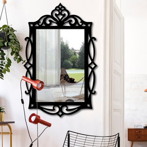 Wooden Decorative Wall Mirror - Wooden Wall Art - Modern Wall Mirror