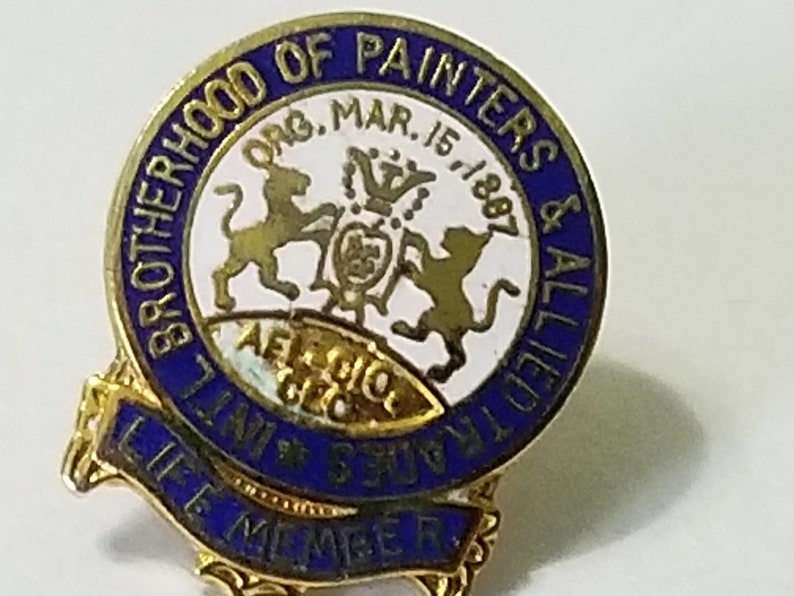 Pinback for Brotherhood of Painters and Allied Trades Lifetime Member