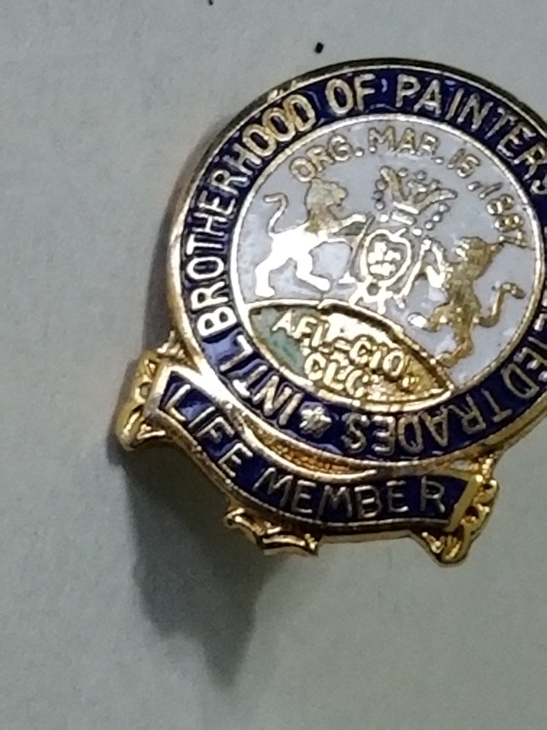 Pinback for Brotherhood of Painters and Allied Trades Lifetime Member