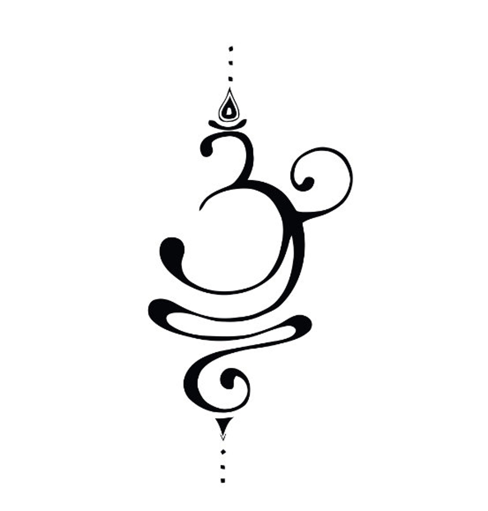 Om Breathe Sanskrit Symbol cut files Instant Download SVG image 0.
