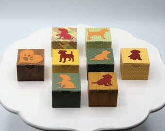 Dogs Tiny Gift Boxes 1 - Set of 8, Party Favors