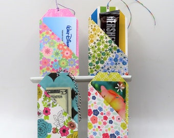 Floral Gift Card Sleeves 1 - Set of 4, Money Holders