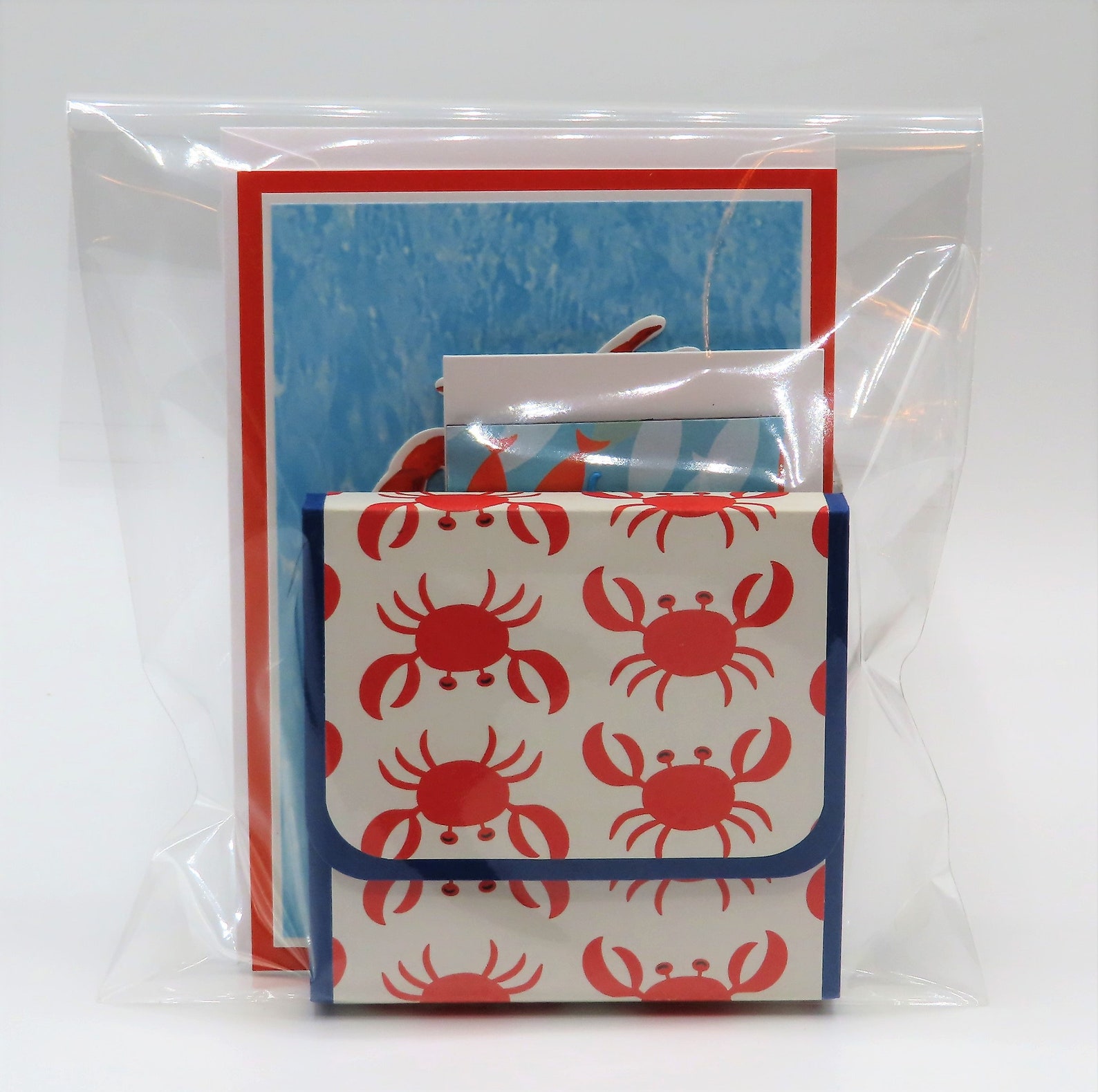 Crab Mini Gift Set 1 includes a Red Crab Card a Red Crab Etsy