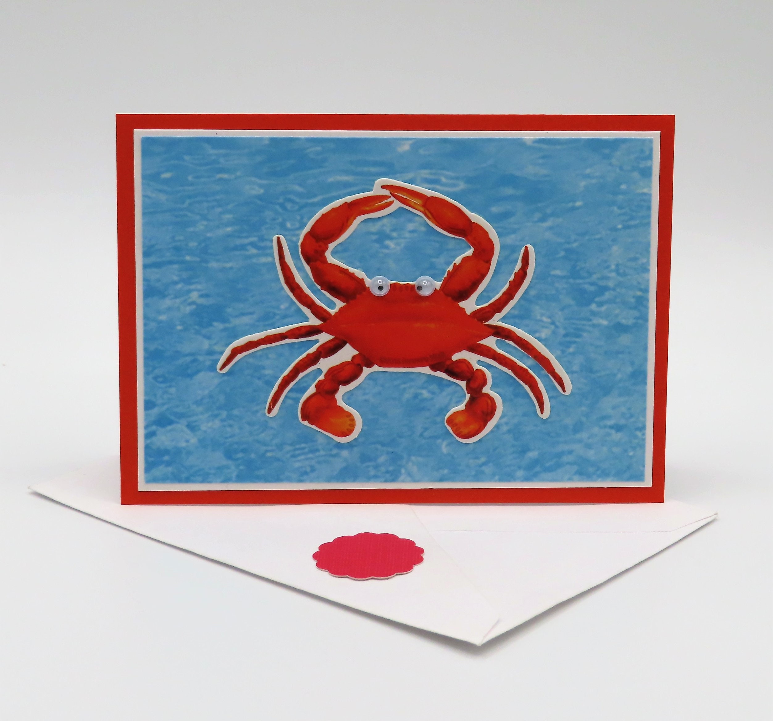 Crab Mini Gift Set 1 includes a Red Crab Card a Red Crab Etsy