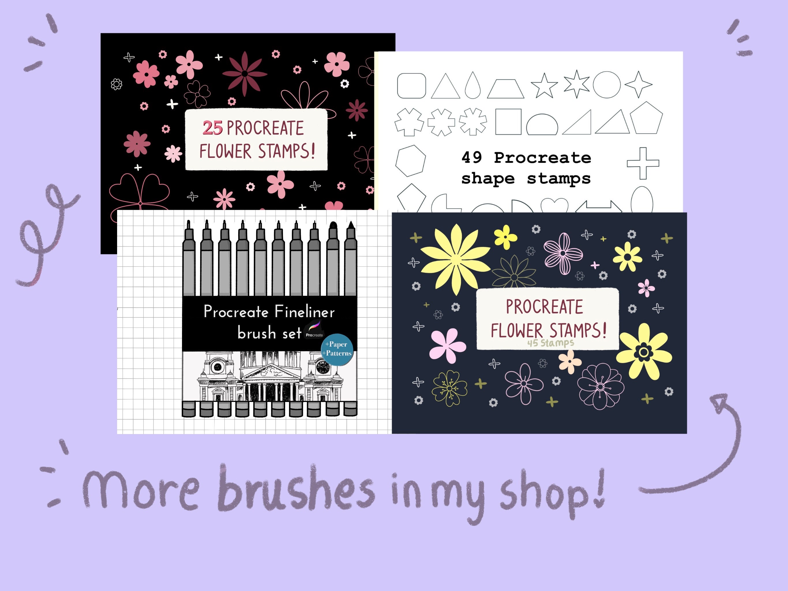 Procreate Kawaii Brush Set Procreate Brushes Procreate Etsy