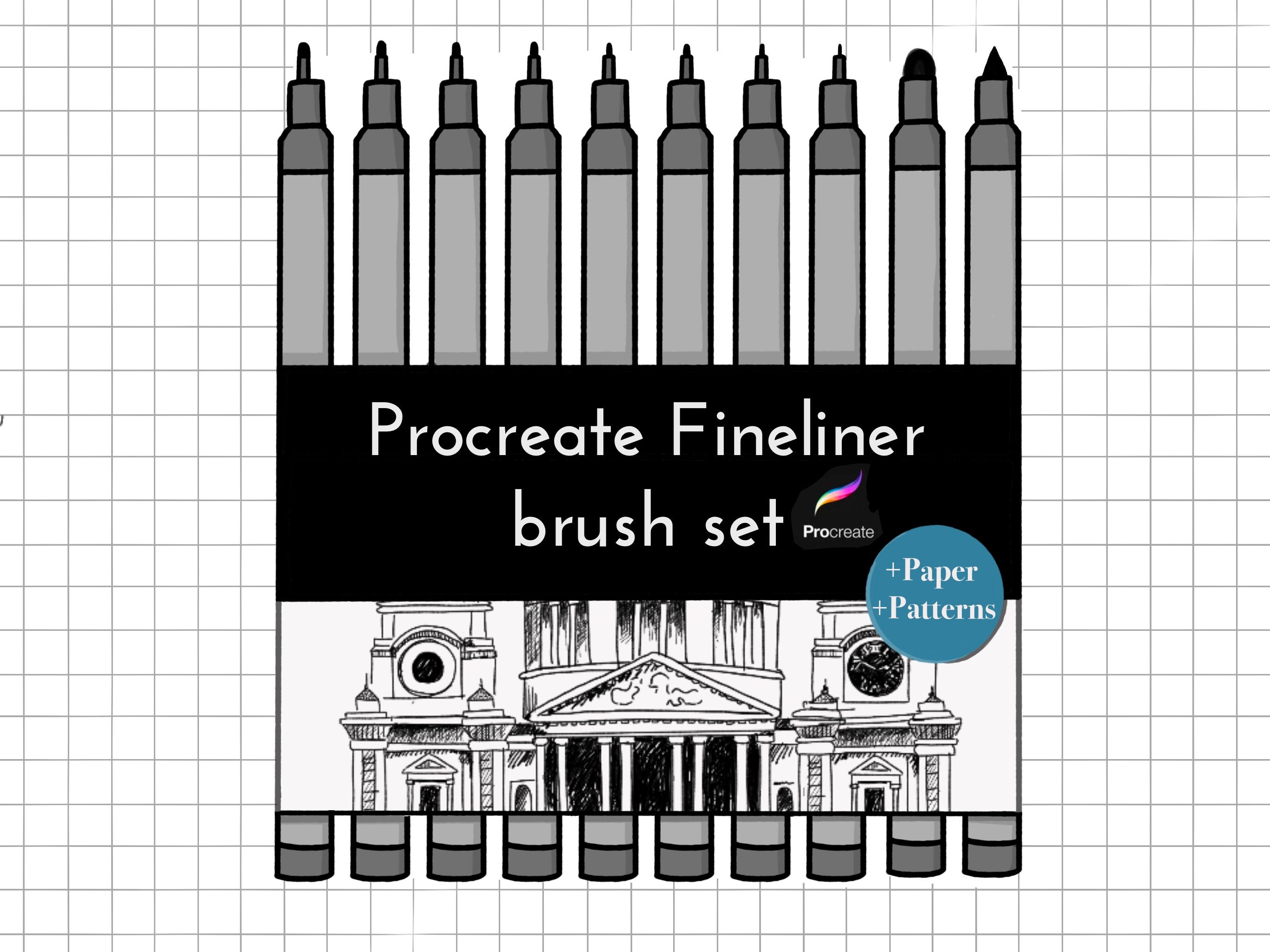 Procreate Doodle Pen & Pattern Brushes Procreate Fine Line Brushes