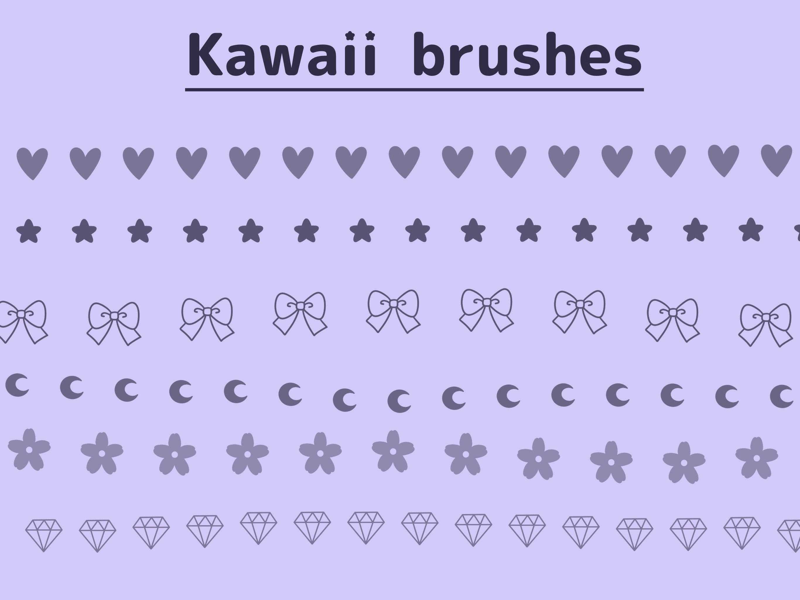 Procreate Kawaii Brush Set Procreate Brushes Procreate Etsy