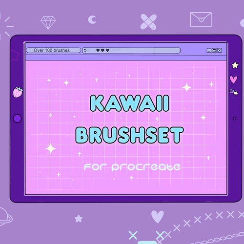 Procreate Kawaii Brush Set Procreate Brushes Procreate Etsy