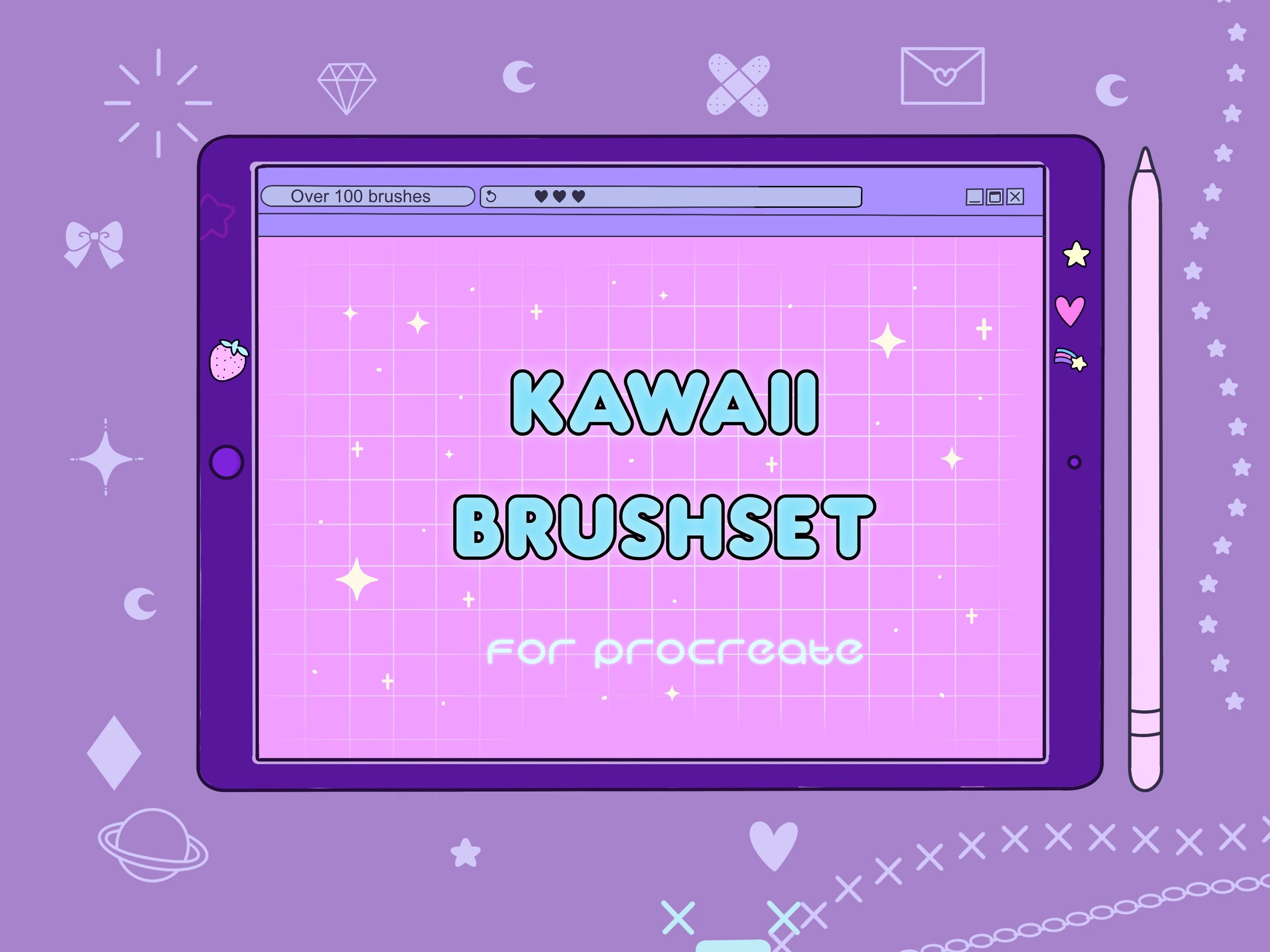 Procreate Kawaii Brush Set Procreate Brushes Procreate Etsy